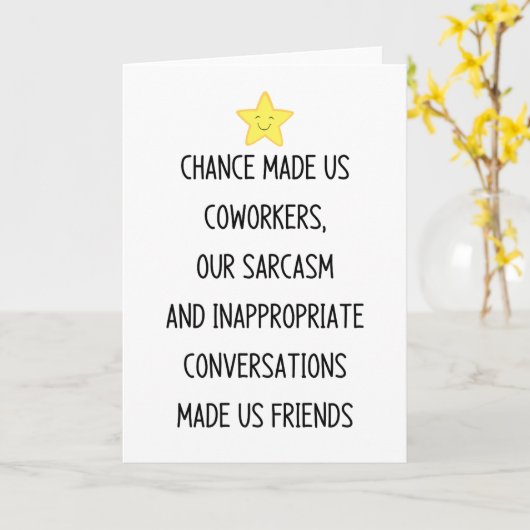 Het toeval maakte ons collega's kaart (Gele Bloem)