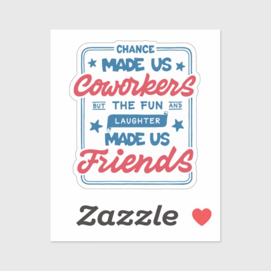 Het toeval maakte ons collega's sticker (Vel)