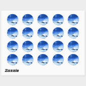 Het toevluchtsoord onder de kerstster ronde sticker (Vel)