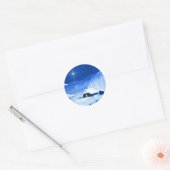 Het toevluchtsoord onder de kerstster ronde sticker (Envelop)