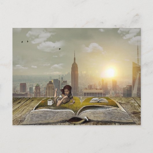 Het Toevluchtsoord van de lezing - pas me aan! Briefkaart (Voorkant)