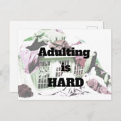 Het toevoegen is HARD met briefkaart voor wasmand (Voorkant / Achterkant)