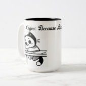 Het toevoegen is moeilijk tweekleurige koffiemok (Voorkant links)