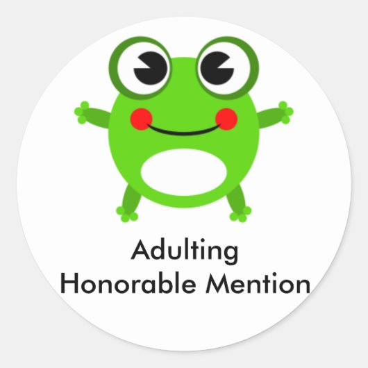 Het toevoegen van een eerzame vermelding ronde sticker (Voorkant)