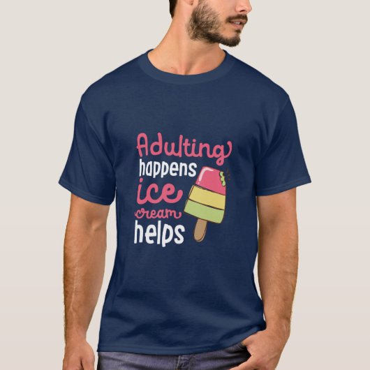 Het toevoegen van Ice Cream helpt de grappige zome T-shirt (Voorkant)