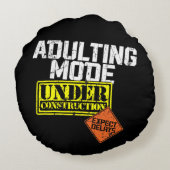 Het toevoegen van Wijze onder Bouw een Funny Adult Rond Kussen (Achterkant)