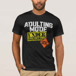 Het toevoegen van Wijze onder Bouw een Funny Adult T-shirt