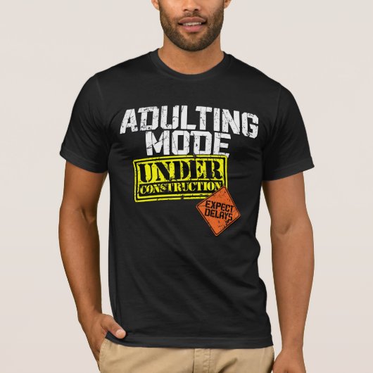 Het toevoegen van Wijze onder Bouw een Funny Adult T-shirt (Voorkant)