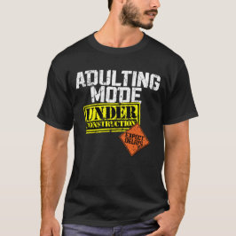 Het toevoegen van Wijze onder Bouw een Funny Adult T-shirt