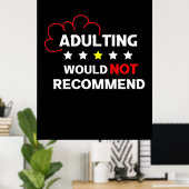 Het toevoegen zal niet adviseren poster (Thuiskantoor)