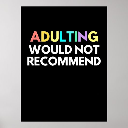Het toevoegen zou niet adviseren poster (Voorkant)