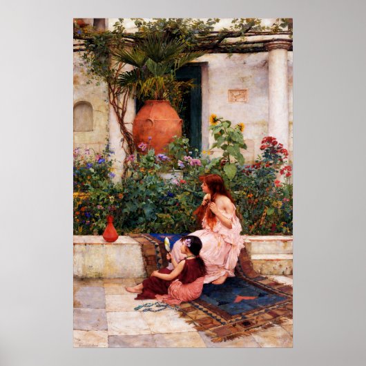Het toilet van John William Waterhouse Poster (Voorkant)