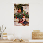 Het toilet van John William Waterhouse Poster (Keuken)