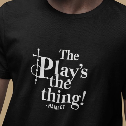 Het toneelstuk is het ding - Modern Simple Shakesp T-shirt