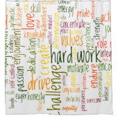 Het tonen achter Motivatie Woorden #2 Douchegordijn (Voorkant)