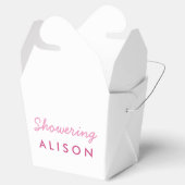 Het tonen van de voor de mam bestemde flessendoos  bedankdoosjes (Geopend)