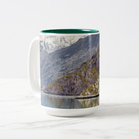 Het tonen van Zijn Strepen Tweekleurige Koffiemok (Voorkant links)