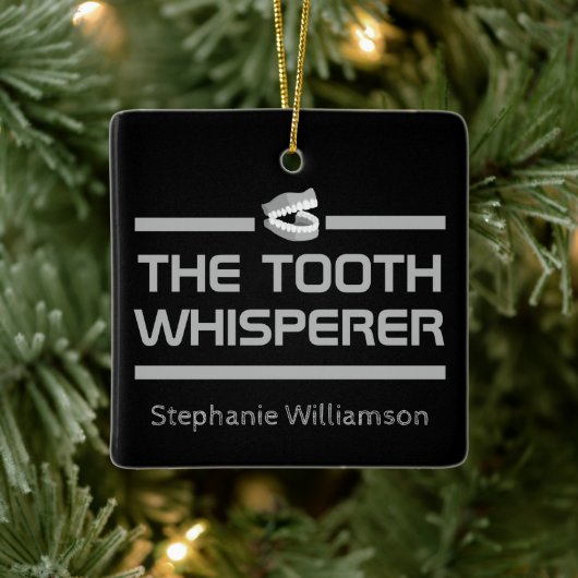 Het Tooth Whisperer Funny Dentist-cadeau Keramisch Ornament (Boom)