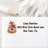 Het Tortelduifjes retourneren adreslabel Etiket (Insitu)