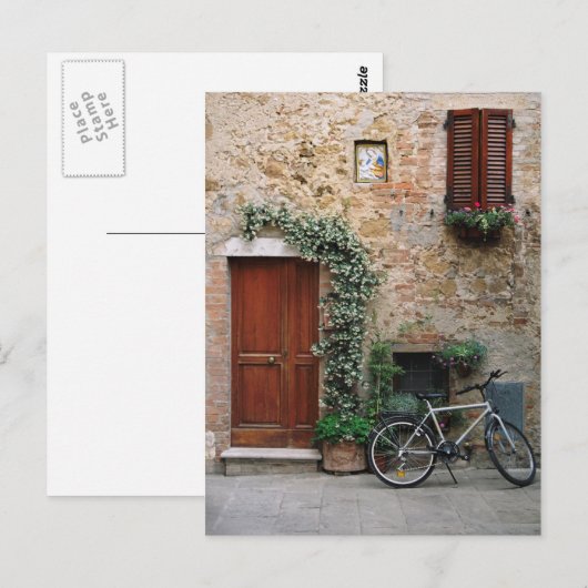 Het Toscaanse Briefkaart van de Fiets (Voorkant / Achterkant)