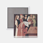Het tovenaarsdetail. door Hieronymus Bosch Magneet (Voorkant / Achterkant)