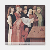 Het tovenaarsdetail. door Hieronymus Bosch Magneet (Voorkant)