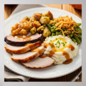 Het traditionele Thanksgiving feest Poster (Voorkant)