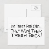 Het Trailer Park noemde ze hun afval terug Briefkaart (Voorkant / Achterkant)