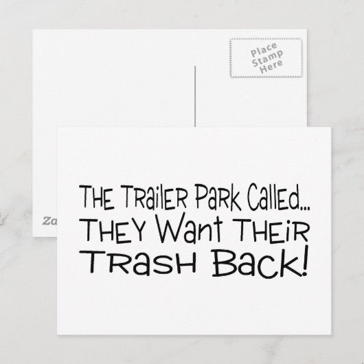 Het Trailer Park noemde ze hun afval terug Briefkaart (Voorkant / Achterkant)