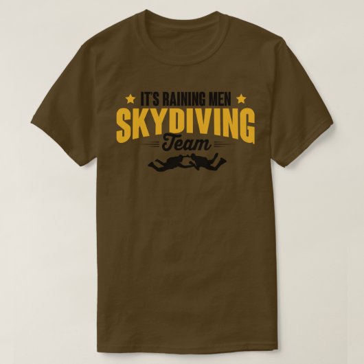 Het trainende mannen skydiving team t-shirt (Design voorkant)