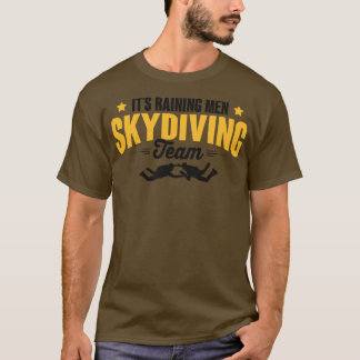 Het trainende mannen skydiving team t-shirt