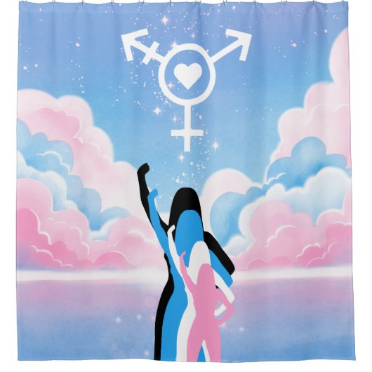 Het Trans Signaal Douchegordijn (Voorkant)
