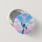 Het Trans Signaal Ronde Button 3,2 Cm (Voorkant /achterkant)