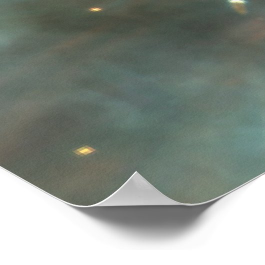 Het Trapeziumcluster van Orion Nebula Poster (Hoek)