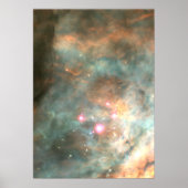 Het Trapeziumcluster van Orion Nebula Poster (Voorkant)