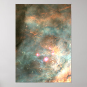 Het Trapeziumcluster van Orion Nebula Poster