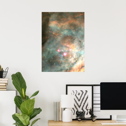 Het Trapeziumcluster van Orion Nebula Poster (Thuiskantoor)