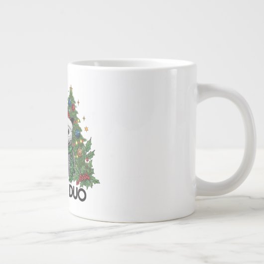 Het Trashy Duo Leuke Dieren Kerstmis JUMBO Mok (Rechts)