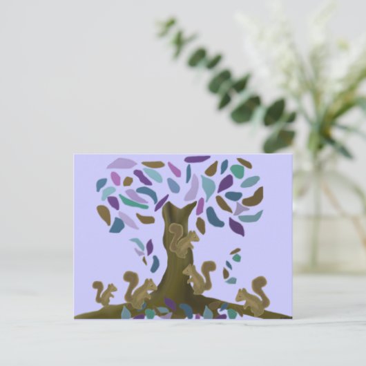 Het Treehouse van de eekhoorn Briefkaart (Staand voorkant)