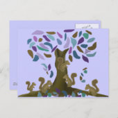 Het Treehouse van de eekhoorn Briefkaart (Voorkant / Achterkant)