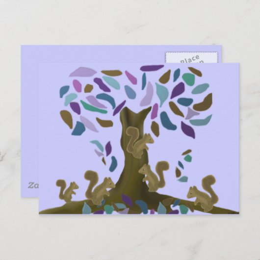 Het Treehouse van de eekhoorn Briefkaart (Voorkant / Achterkant)