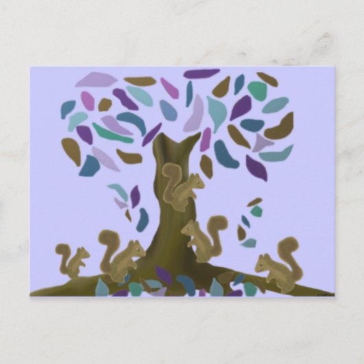 Het Treehouse van de eekhoorn Briefkaart (Voorkant)