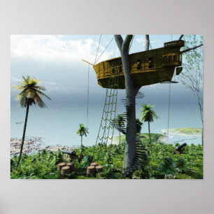 Het treehouse van de Pirate Poster