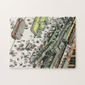 Het treinstation El bij Greeley Square, jaren 20 Legpuzzel (Horizontaal)