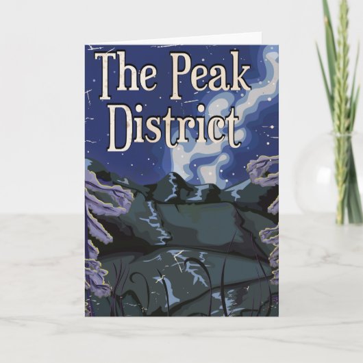 Het treinstation van het district Peak Feestdagen Kaart (Voorkant)