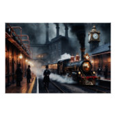 Het treinstation van Steampunk Perfect Poster (Voorkant)
