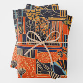 het trekken van abstracte kunst, inpakpapier vel (In situ)