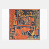 het trekken van abstracte kunst, inpakpapier vel (Voorkant)