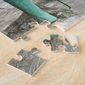 Het trekken van Gezichten achter Uw Rug Legpuzzel (Zijkant)