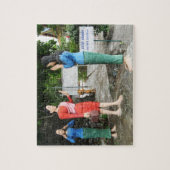 Het trekken van Gezichten achter Uw Rug Legpuzzel (Verticaal)